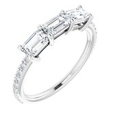 14K White 1 5/8 CTW Natural Diamond Engagement Ring
